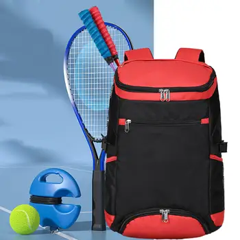 Теннисный рюкзак большой емкости с отделением для обуви Сумка для ракетки Рюкзак для бадминтона Ракетки для сквоша Мячи Аксессуары 1