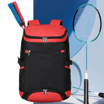 Теннисный рюкзак большой емкости с отделением для обуви Сумка для ракетки Рюкзак для бадминтона Ракетки для сквоша Мячи Аксессуары 2