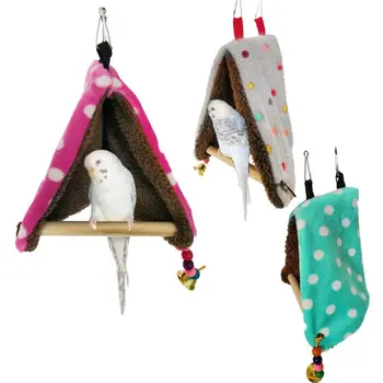 Теплая кровать для птичьего гнезда, гамак, домашний насест для попугая, попугая, зяблика, канарейки, клетки, игрушка 0