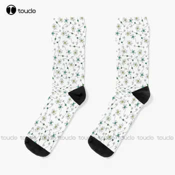 Типы нейронов на белых носках Женские зимние носки Персонализированные пользовательские носки унисекс для взрослых подростков и молодежи на заказ подарок уличная одежда