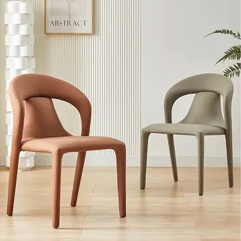 Удобные современные обеденные стулья Роскошные скандинавские офисные стулья для гостиной Дизайнерские шезлонги для дома Salle Manger Украшение мебели 1