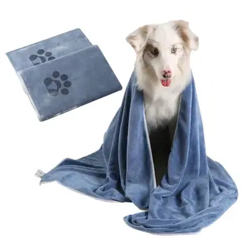 Ультравпитывающее полотенце для домашних животных Быстросохнущее полотенце для домашних животных Супервпитывающие полотенца для домашних животных Долговечные быстросохнущие одеяла для собак и кошек 4