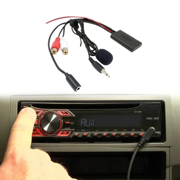 Универсальный автомобильный радиоприемник 3,5 мм RCA Аудио AUX Вход Bluetooth Микрофонный кабель для Pioneer для Hyundai для Nissan для Mazda