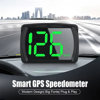 Универсальный автомобильный GPS HUD 5 В USB Проекционный дисплей Цифровой спидометр Подключи и играй Крупный шрифт KMH / MPH Автомобильные аксессуары для всех автомобилей