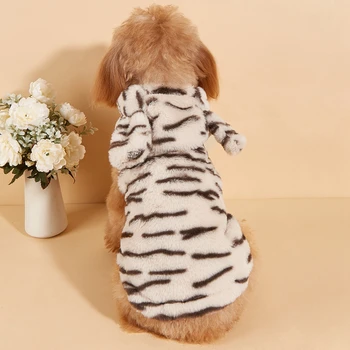 Флисовая одежда для домашних животных Зимняя теплая куртка для собак Маленькие собаки Толстовка с капюшоном Мягкая одежда французского бульдога для собак Чихуахуа Ropa Perro 1