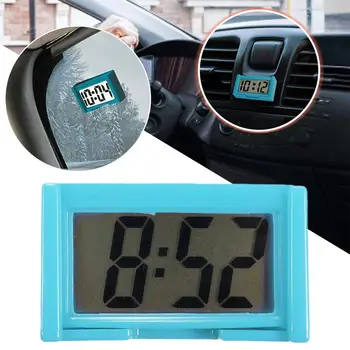 Цифровые часы на приборной панели автомобиля - Автомобильные клейкие часы с большим ЖК-дисплеем времени и дня для автомобиля 3