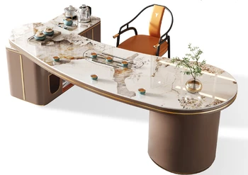  чайный стол встроенный каменный чайный стол современный минималистичный дизайнерский чайный стол кунг-фу