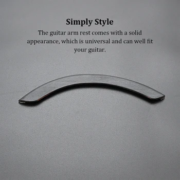  Черный сплошной подлокотник для гитары с цевьем Loop Acoustic Plate Хорошая вибрация для 39-41-дюймового подлокотника музыкального инструмента 1