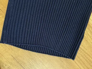  Шерстяной базовый свитер с капюшоном, вязаный свитер на нитках, темно-синий свитер, повседневный свитер с эластичными рукавами, которые могут 5