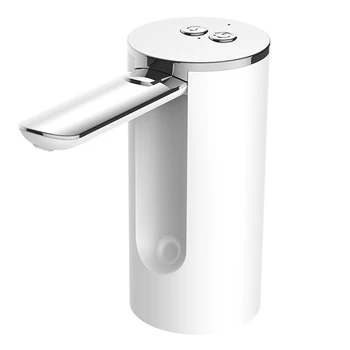 Электрический водяной насос для бутылки USB зарядка Диспенсер для питья Малошумный маленький насос, артефакт всасывания серебристо-белый 0