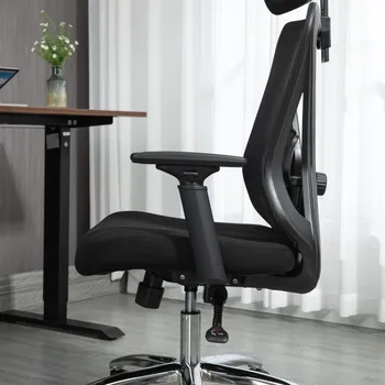 Эргономичный сетчатый стул Высокая спинка Поворотный компьютерный стул с подъемным подлокотником Регулируемый 3D подголовник Поясничная опора для офиса Дом 2