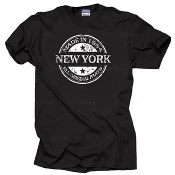 Юбилейная мужская футболка, изготовленная на заказ Нью-Йоркская футболка Персонализированная футболка 100% хлопок