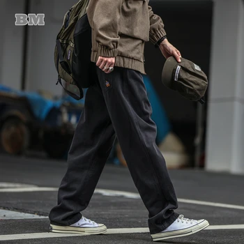 Японская уличная одежда Высококачественные брюки-карго для мужчин Одежда Harajuku Повседневные брюки прямого кроя Корейская мода Мешковатые брюки